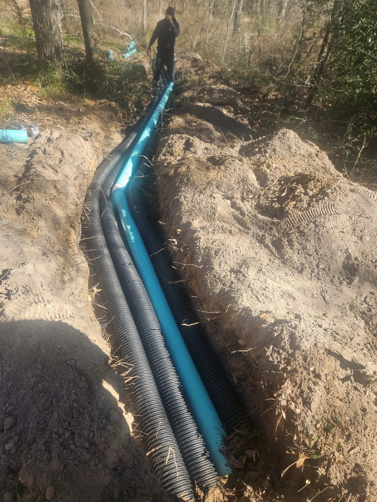 Upper section of hillside stabilization complete